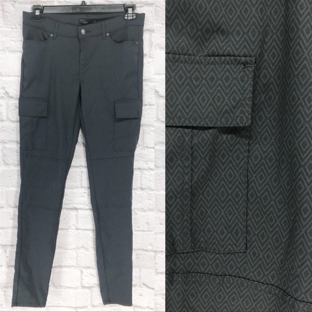 Prana Meme Cargo Skinny Pants Outdoors Printed Quartz Size 6 - Picture 2 of 4